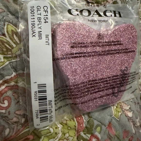Coach Pink Butterfly Compact - Picture 4 of 4